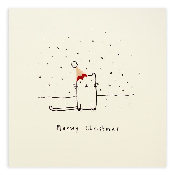 Christmas Cat Pencil Shavings Card Design by Ruth Jackson