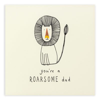 Father's Day Lion Pencil Shavings Card Design by Ruth Jackson
