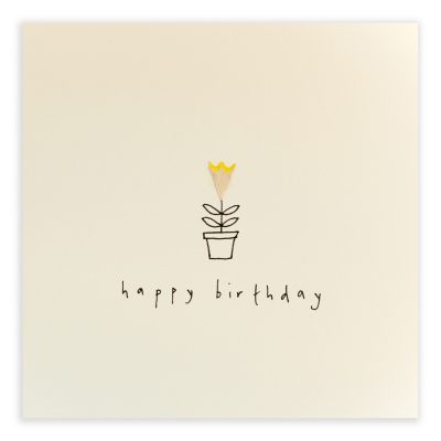 Happy Birthday Flowerpot Pencil Shavings Card Design by Ruth Jackson
