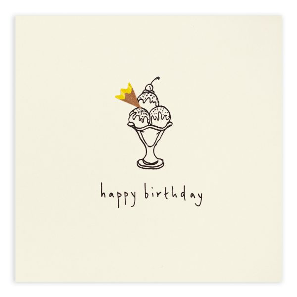 Happy Birthday Ice Cream Pencil Shavings Card Design by Ruth Jackson