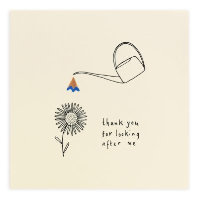 Thank You For looking After Me Pencil Shavings Card Design by Ruth Jackson