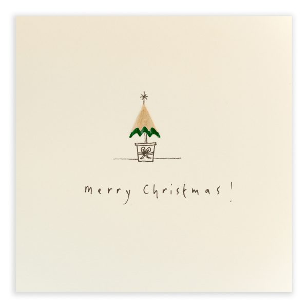Christmas Tree Pencil Shavings Card Design by Ruth Jackson