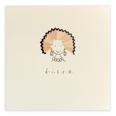 Disco Pencil Shavings Card Design by Ruth Jackson