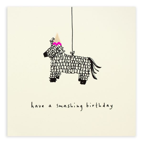 Happy Birthday Pinata Pencil Shavings Card Design by Ruth Jackson
