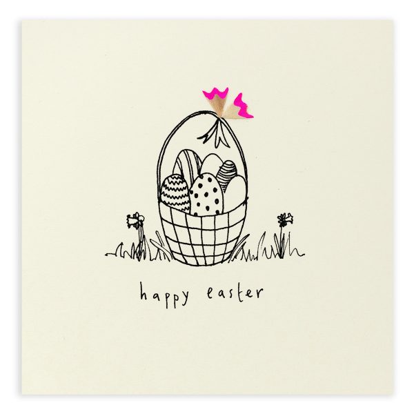 Happy Easter Egg Basket Pencil Shavings Card Design by Ruth Jackson