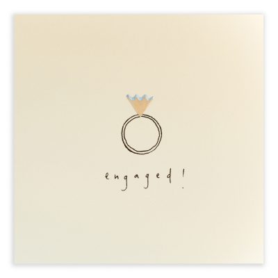 Engagement Ring Pencil Shavings Card Design by Ruth Jackson