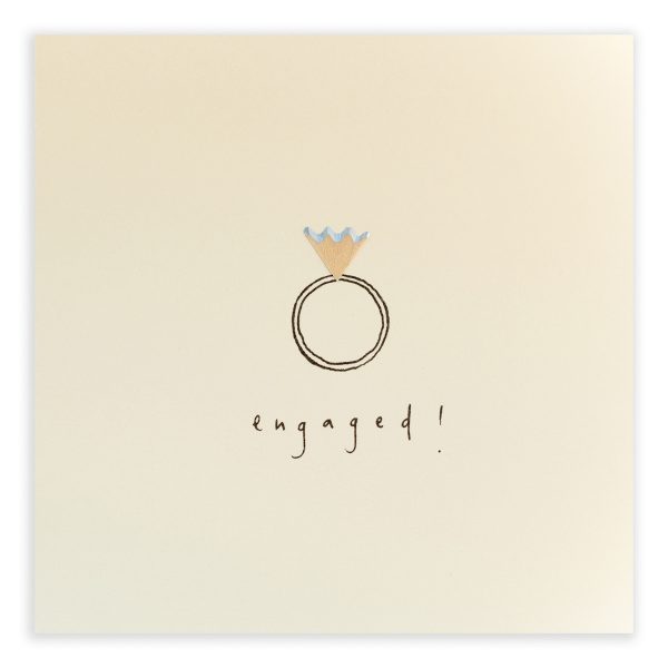 Engagement Ring Pencil Shavings Card Design by Ruth Jackson