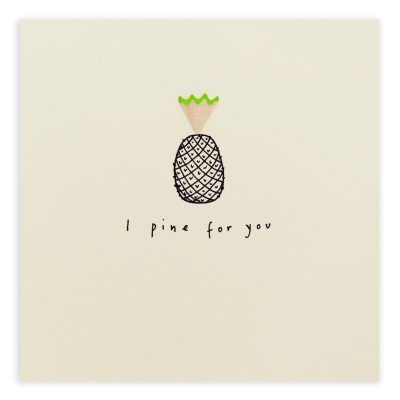 I Pine for You Pineapple Pencil Shavings Card Design by Ruth Jackson