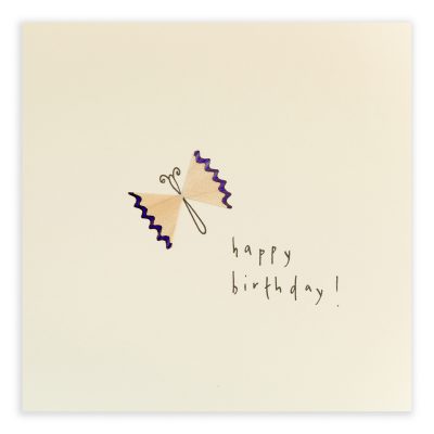 Happy Birthday Butterfly Pencil Shavings Card Design by Ruth Jackson