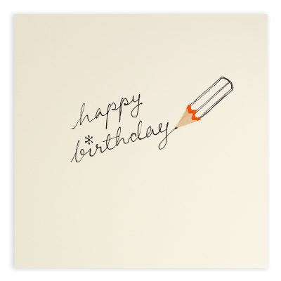Happy Birthday Pencil Shavings Card Design by Ruth Jackson