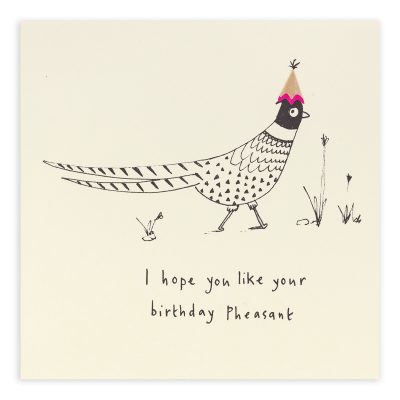 Happy Birthday Pheasant Pencil Shavings Card Design by Ruth Jackson