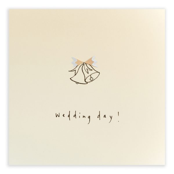 Happy Wedding Day Bells Pencil Shavings Card Design by Ruth Jackson