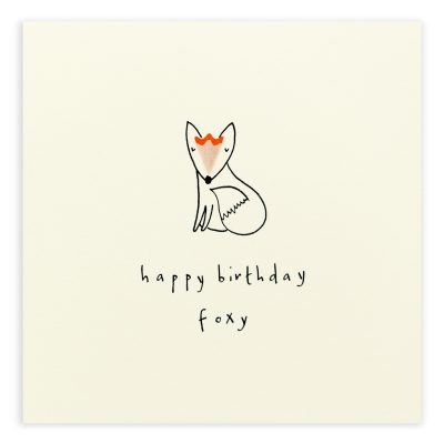 Happy Birthday Foxy Pencil Shavings Card Design by Ruth Jackson