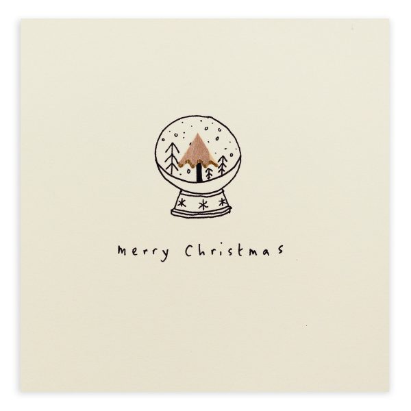Christmas Snow Globe Pencil Shavings Card Design by Ruth Jackson