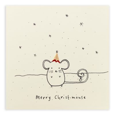 Christmas Mouse Pencil Shavings Card Design by Ruth Jackson