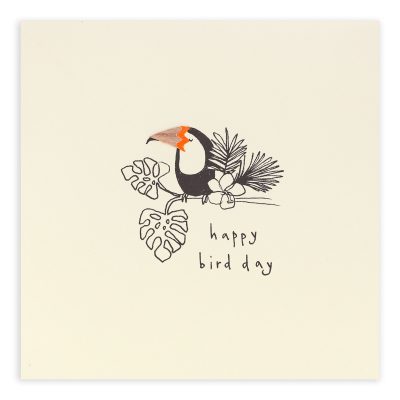 Happy Birthday Toucan Pencil Shavings Card Design by Ruth Jackson