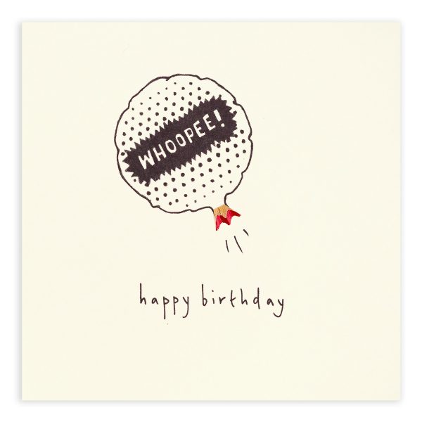 Happy Birthday Whoopee Cushion Pencil Shavings Card Design by Ruth Jackson