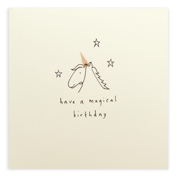 Happy Birthday Unicorn Pencil Shavings Card Design by Ruth Jackson