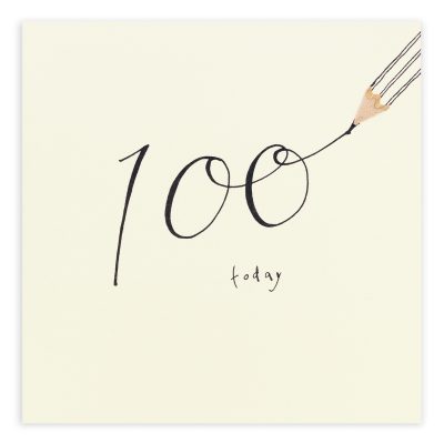 100th Birthday Pencil Shavings Card Design by Ruth Jackson