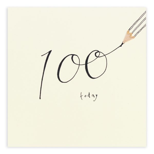 100th Birthday Pencil Shavings Card Design by Ruth Jackson