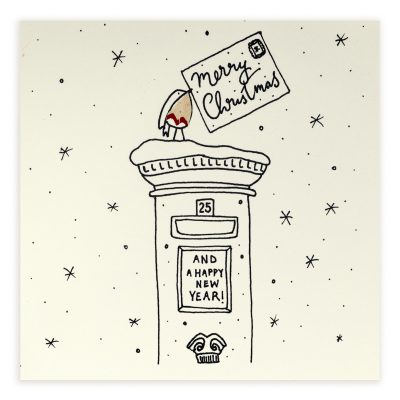 Christmas Postbox Robin